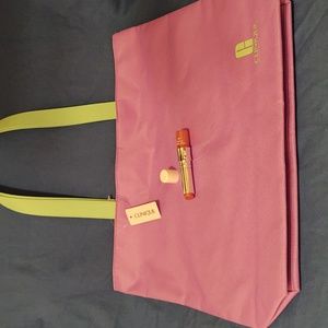 Clinique Lavendar Tote NWT Plus Butter Shine Lipstick Adore U Discontinued Rare